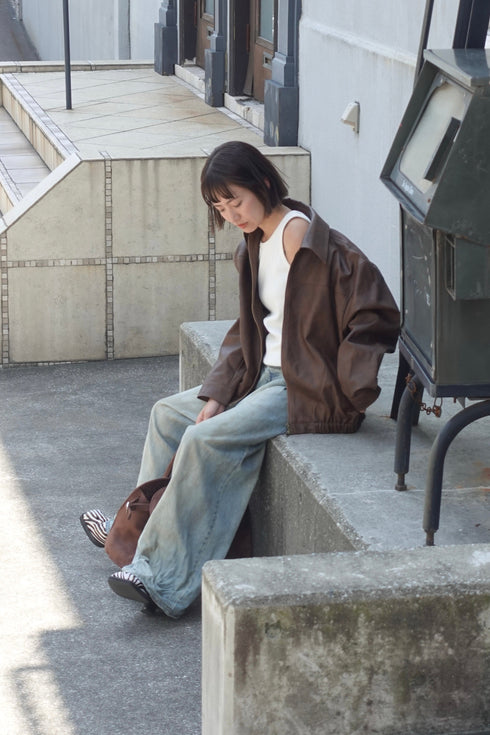 Vintageレザーブルゾン